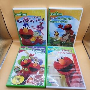 4 Sesame Street DVD Lot Elmo's Potty Time Birthday Fun Country Songs Animal